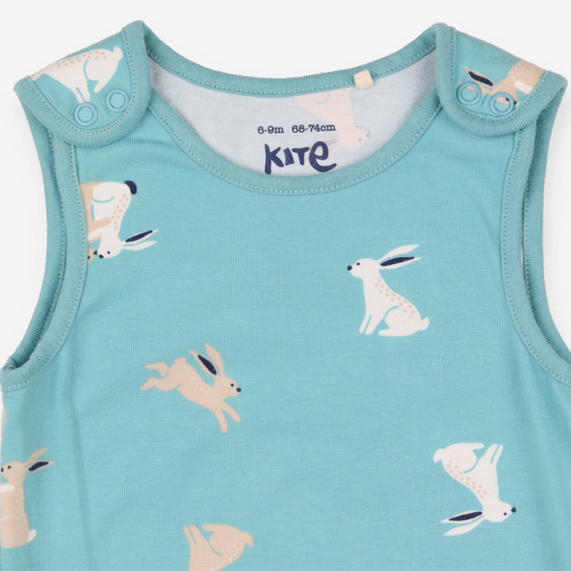 Romper Teal Hare Hug