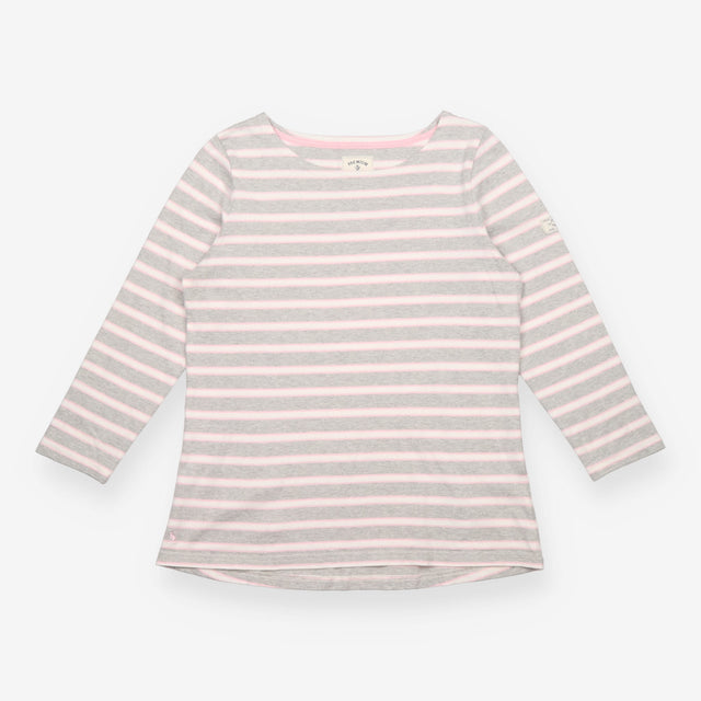 Top Grey Pink Striped Harbour Long Sleeve