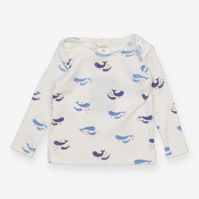 T Shirt White with Whale Mummy and Baby