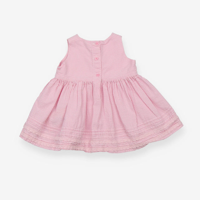 Dress sleeveless pink gingham