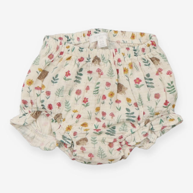 Dress ruffle cream hedgehog with bloomers set