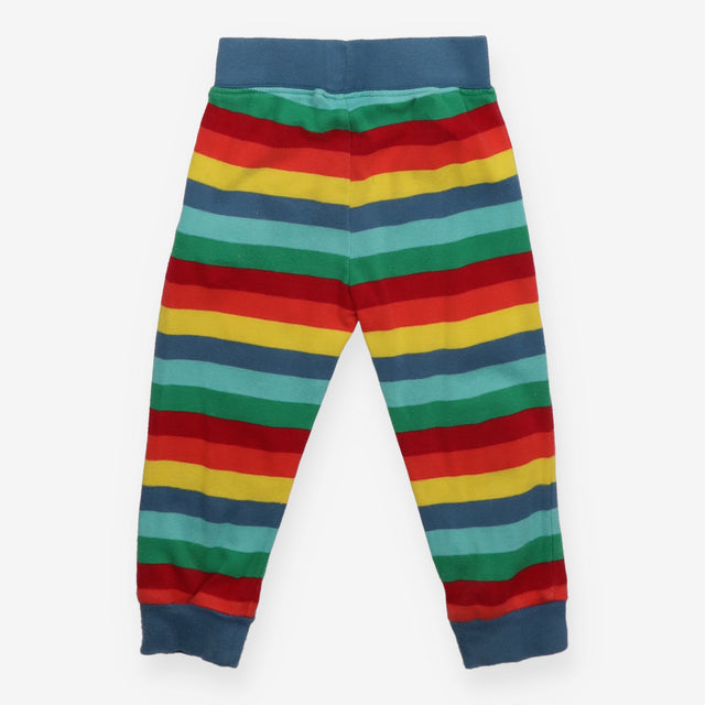 Rainbow Striped Joggers with Knee Patches