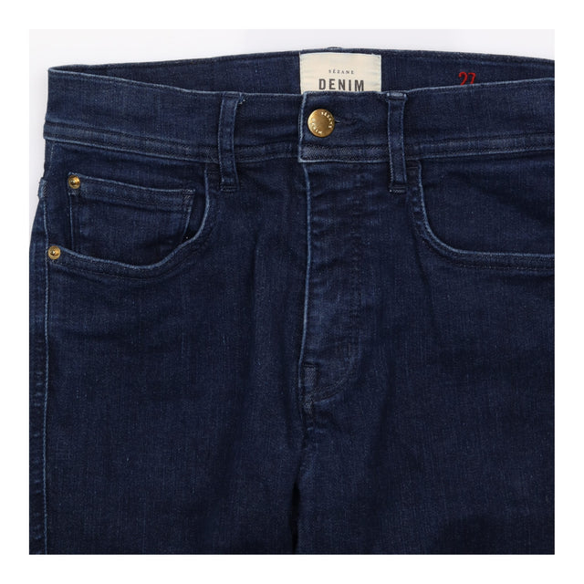 Jeans Dark Blue Indigo Straight Slim Fit Denim