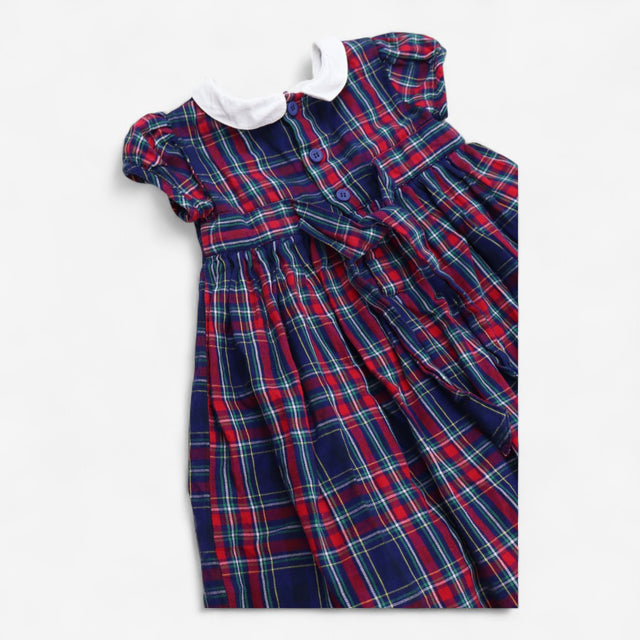 Tartan Smock Collared Dress