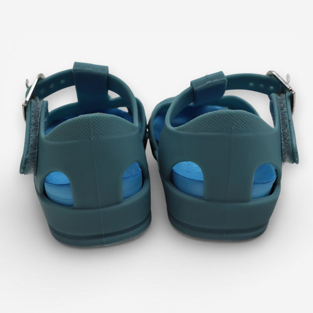 Jelly Shoe Teal with Velcro Fastening