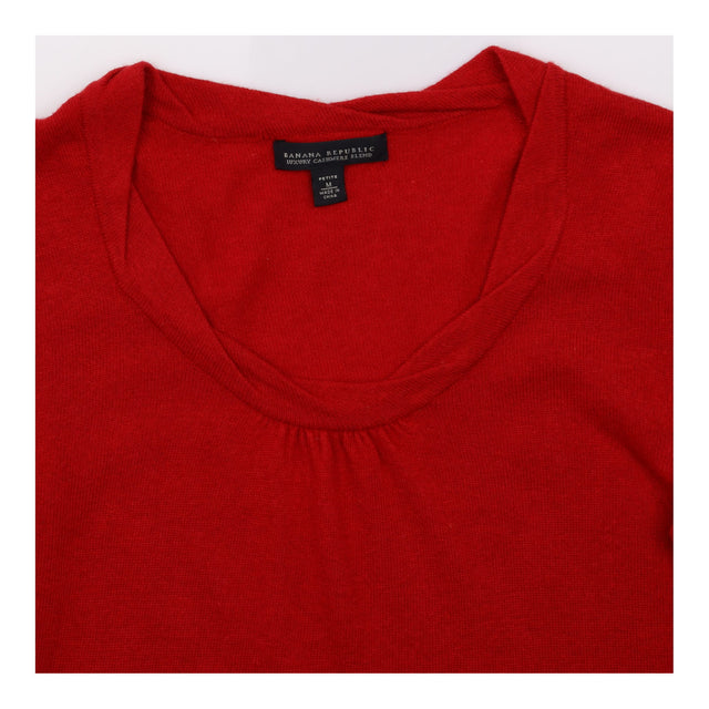 Jumper Long Sleeve Scoop Neck Cashmere Blend Red