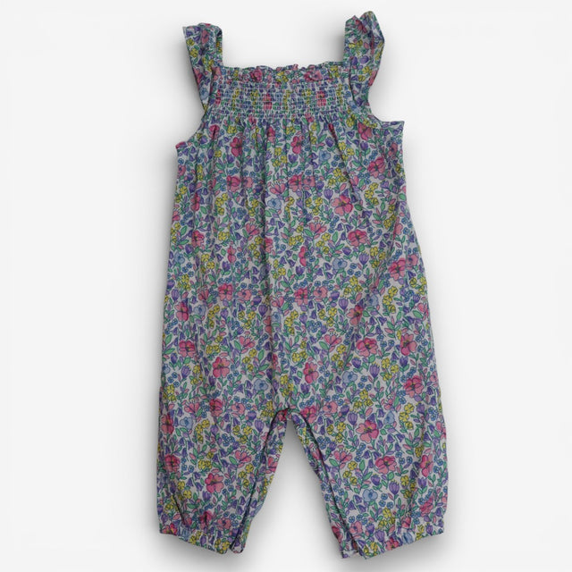 Wildflower white smocked romper