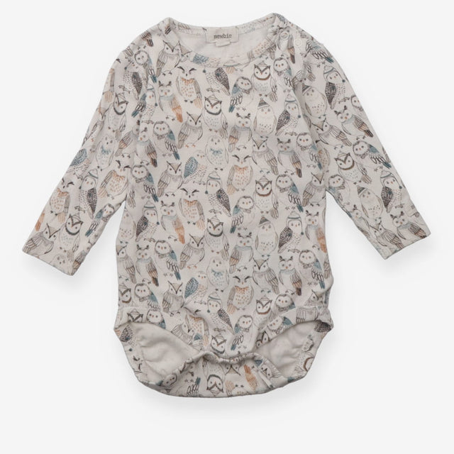 Bodysuit Long Sleeve - Owl Print