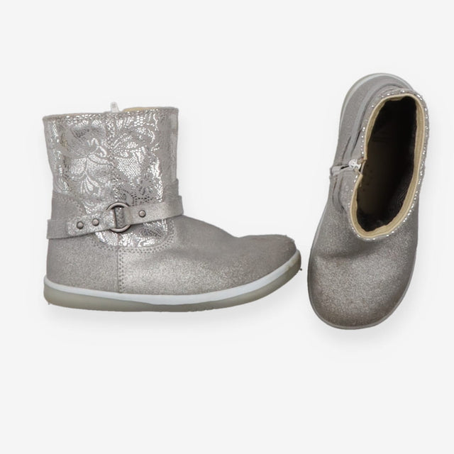 Silver patterned boots