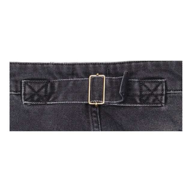 Straight Leg Jeans Washed Black Charcoal Denim