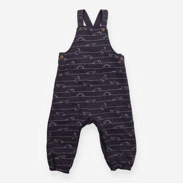 Grey Dinosaur Dungarees