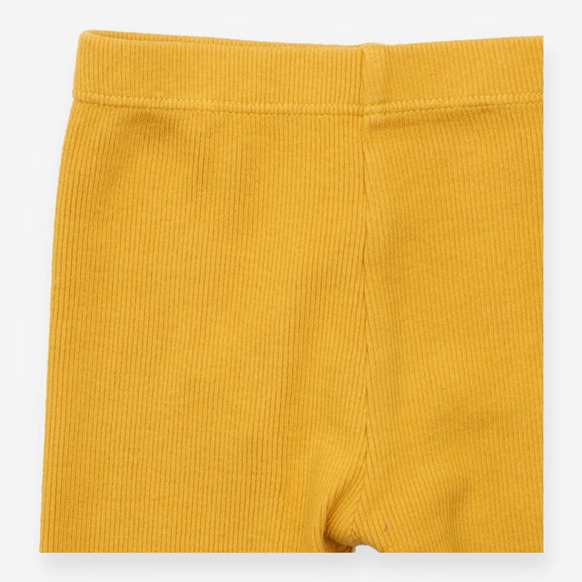 Leggings yellow ribbed