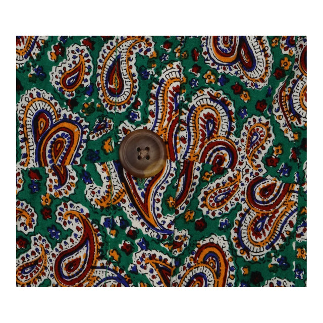 Green Paisley Viscose Midi Dress
