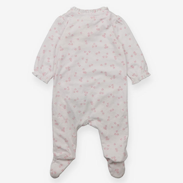Sleepsuit white frills hearts