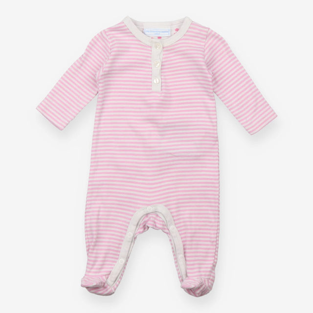 Pink Striped Sleepsuit 3 Buttons