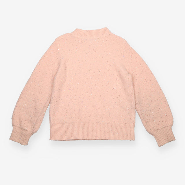 Jumper Pink Sequin Crew Neck Long Sleeve Knit