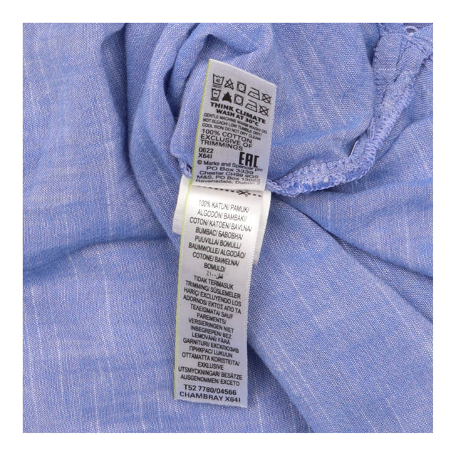 Blue Chambray Long Sleeve Tunic Shirt