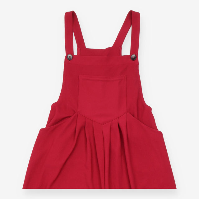 Jumpsuit Burgundy Wide Leg Overall Style with Fron