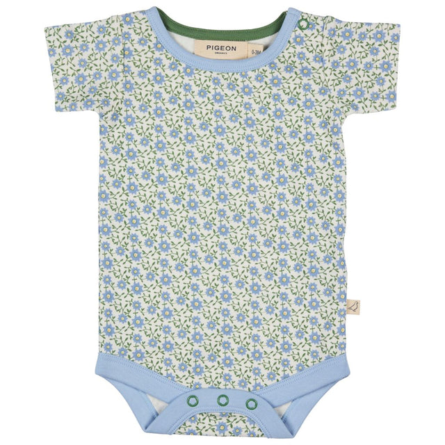 Bodysuit Short sleeve - Ditsy Blue