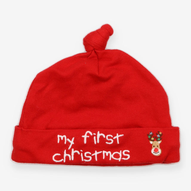 Red my first Christmas hat