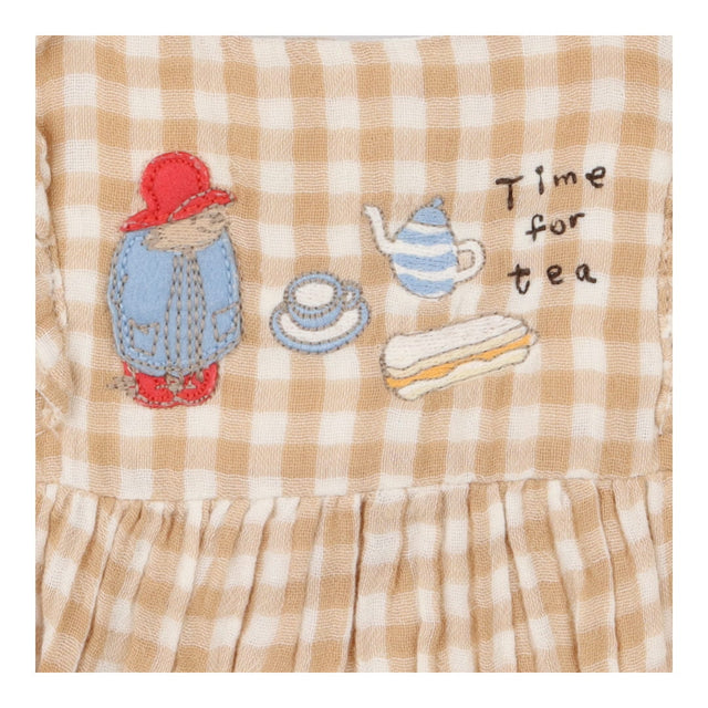 Beige gingham bodysuit paddington
