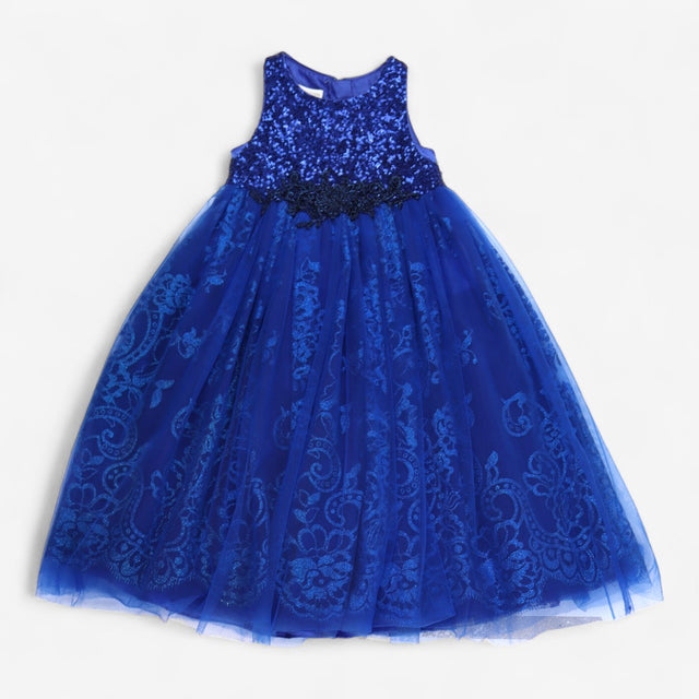 Blue Sequin Party Dress