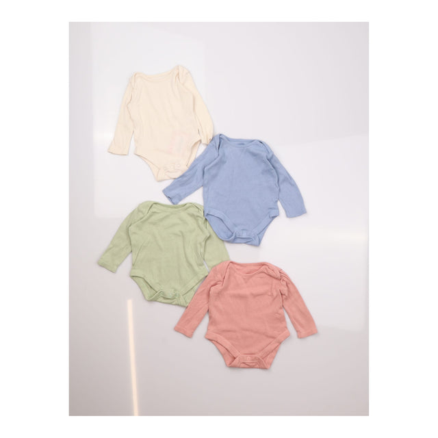 Pointelle Bodysuit Pink, Blue, Green and Cream 4-P