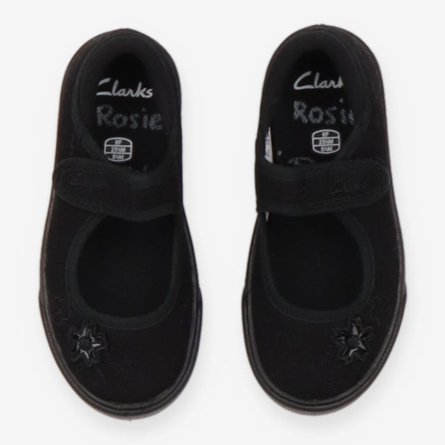 Plimsols black with flowers