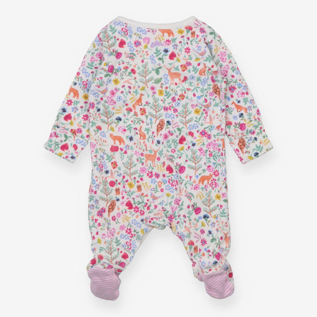 Sleepsuit White with Pink Flowers