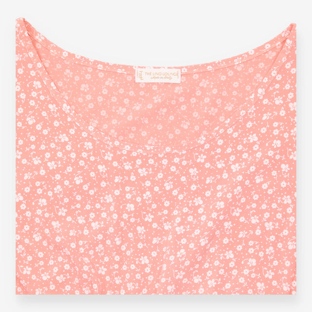 Dress Pink Ditsy Floral Viscose Tie Waist Midi