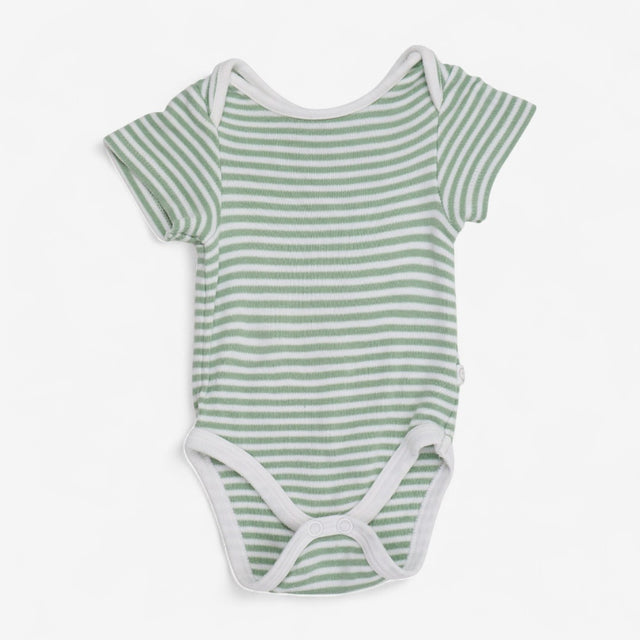 Bodysuit Green and White Stripe