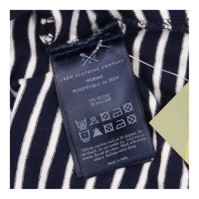Sleeveless Henley Top Stripe Jersey Navy White
