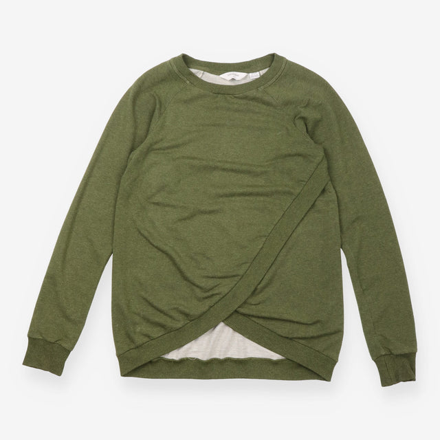 Khaki Green Crossover Maternity & Nursin