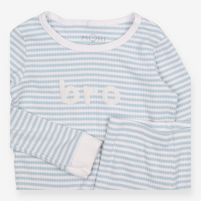 Blue Striped "Bro" Pyjamas