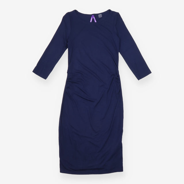 Séraphine Navy Blue Ruched Stretch Jersey Bodycon