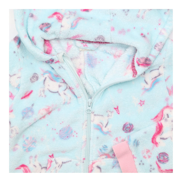 One Piece Fleece Blue Unicorns