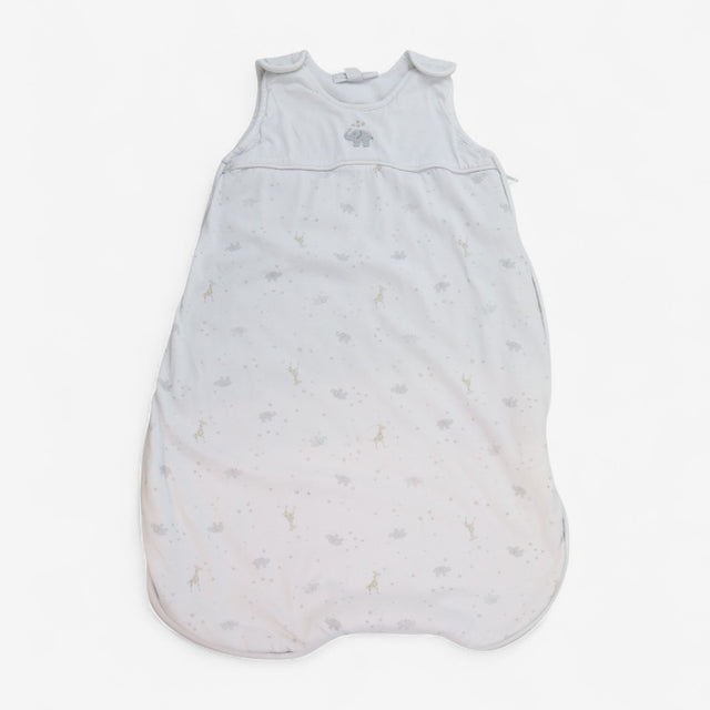 Sleeping bag white with Elephants and Giraffes