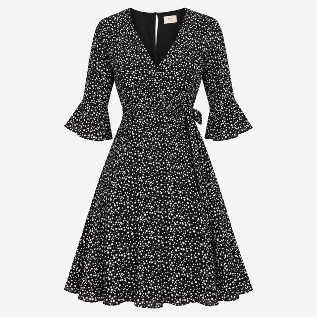 Dress Star Print Wrap