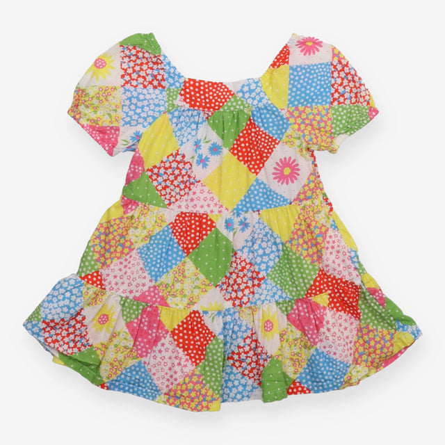 Dress short sleeve flowers