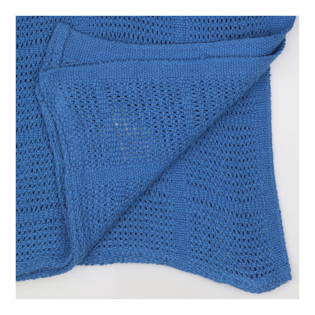 Cologne & Cotton Cellular Blanket Blue