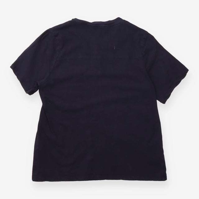 Short Sleeve Top Washed Navy Patch Pocket