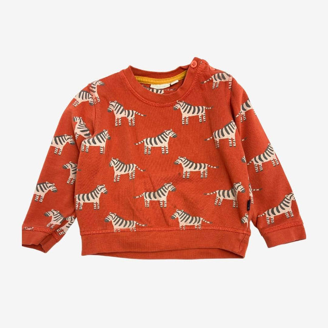 Rust Zebra Print Jersey Sweater