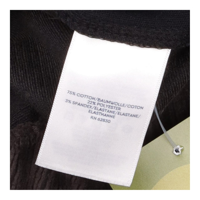 Corduroy Pull On Elastic Waist Trousers Dark Charc