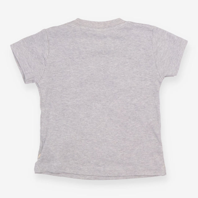 Tee Grey with Rainbow with Sun and Cloud Applique