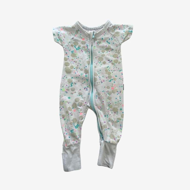 White s/s speckled wondersuit