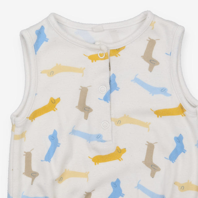 White Sausage Dogs Romper