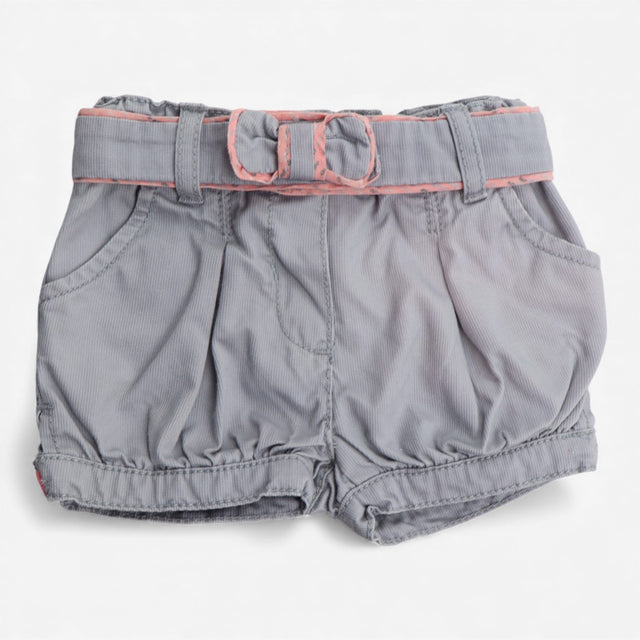 Grey shorts band legs pink edging