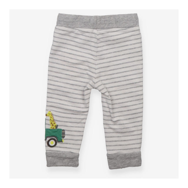 Grey Striped Safari Bus Joggers