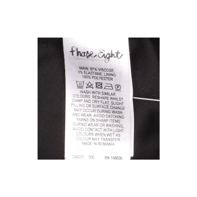 Phase Eight Black Red Teal Floral Stretch Jersey S