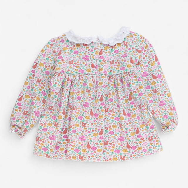 Fox & Floral Collared Tunic